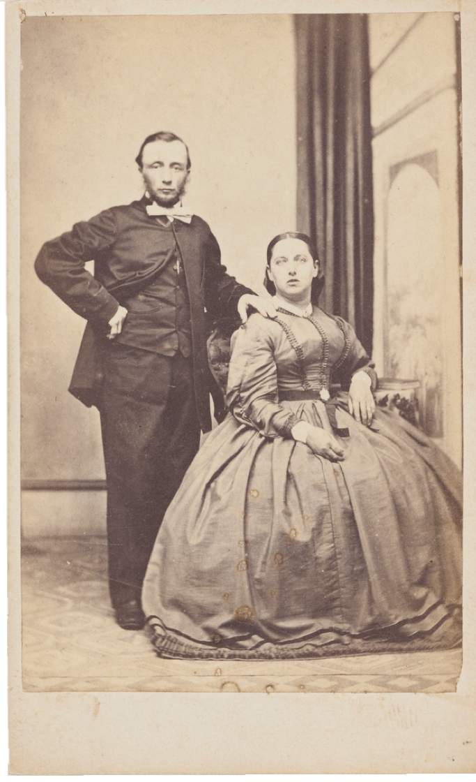 Portrait of John J Beukers and wife Sarah Lester Beukers (née Sarah Lester Clarke), printers of nineteenth-century Parramatta. Old Parramatta. Old Parramattan.