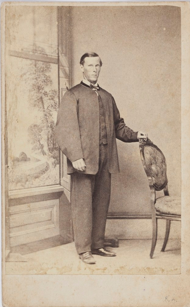 Unidentified male, nineteenth-century Parramatta. 1860s. Old Parramatta. Old Parramattan. Carte-de-visite. Burgin.