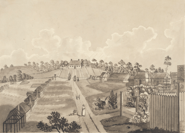 G. Walton, Government House, Rose Hill, c. 1798, DL Pd 713 / FL8778393, Dixson Library, State Library of New South Wales.